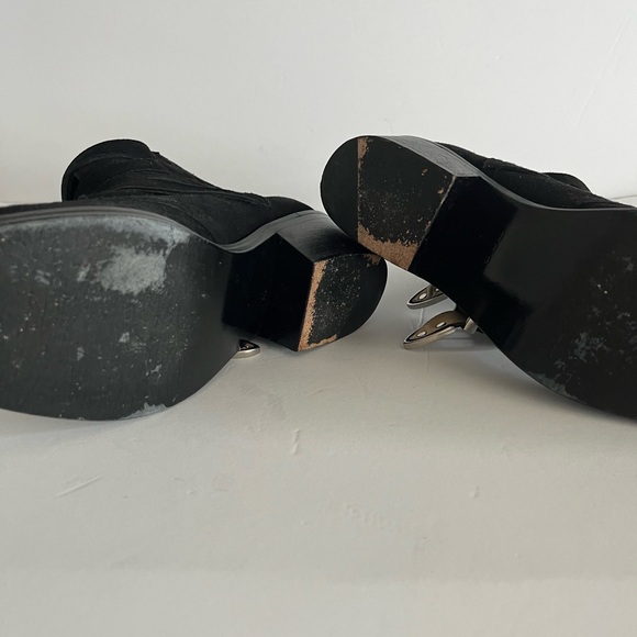 TOGA Pulla - Western Suede Buckled Boots in Black - Picture 9 of 11